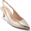 Cole Haan Vandam Slingback Pump In Soft Gold