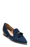 Cole Haan Vanya Tassel Flat In Blue