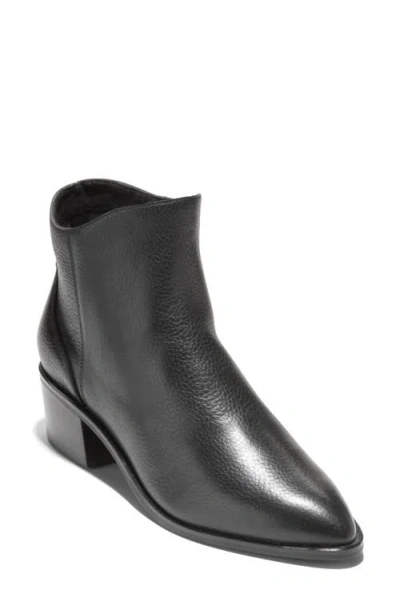 Cole Haan Vayda Bootie In Black Ltr/ Black Stack