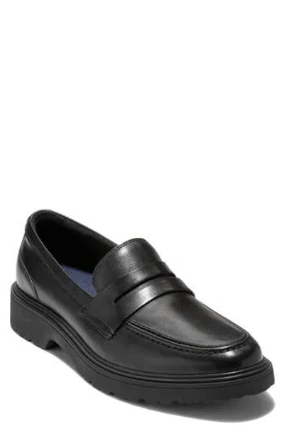 Cole Haan Vestry Grand Lug Sole Penny Loafer In Blue