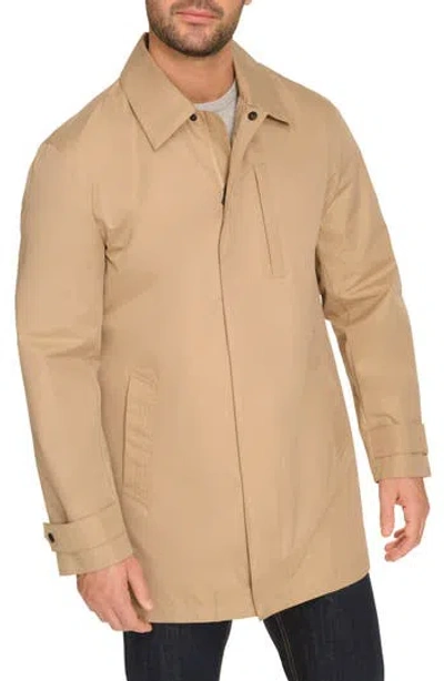 Cole Haan Water Resistant Classic Mac Coat In Khaki