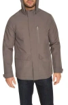 Cole Haan Water Resistant Hooded Windbreaker In Grey