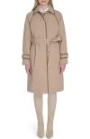 Cole Haan Water Resistant Twill Coat In Neutral