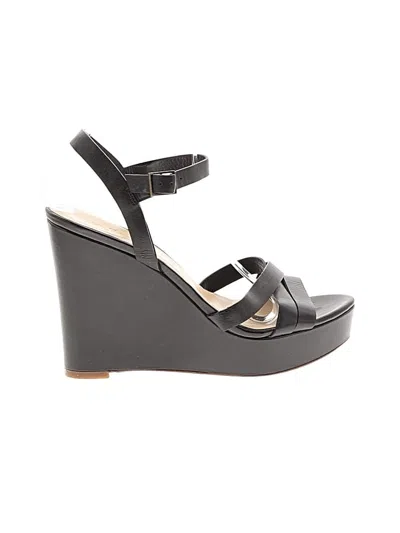Pre-owned Cole Haan Wedges In Black