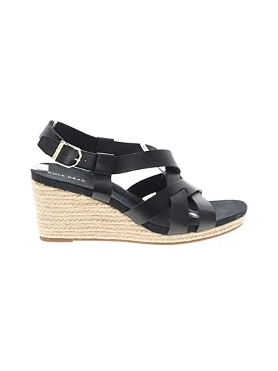 Pre-owned Cole Haan Wedges In Black