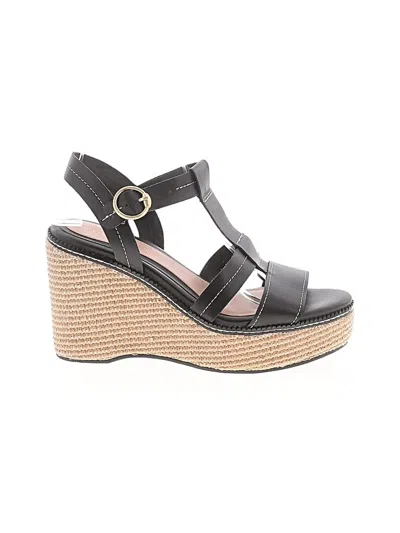 Pre-owned Cole Haan Wedges In Black