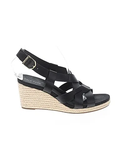 Pre-owned Cole Haan Wedges In Black
