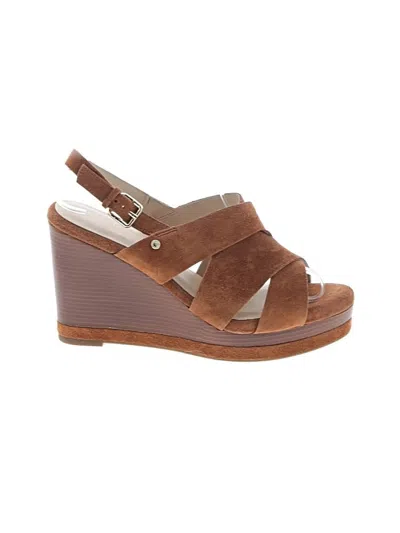 Pre-owned Cole Haan Wedges In Brown
