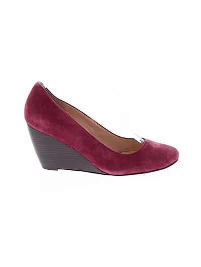 Pre-owned Cole Haan Wedges In Burgundy