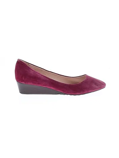 Pre-owned Cole Haan Wedges In Burgundy