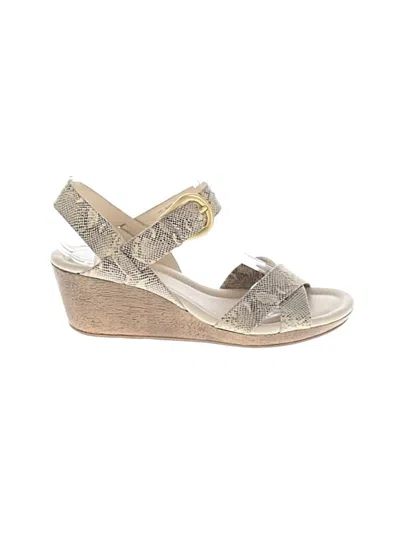 Pre-owned Cole Haan Wedges In Gold