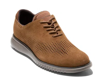 Cole Haan Wide Width 2.zer Grand Laser Wingtip Oxford In Animal Print