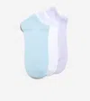 Cole Haan Women's 3 Pack Super Soft Low Cut Socks - Blue In Blue