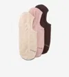 Cole Haan Women's 3-pair Solid Sneaker Liner Socks - Brown In Multi