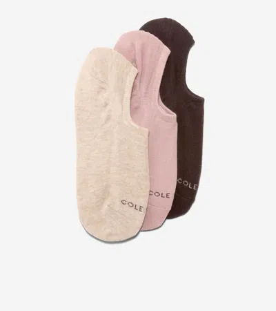 Cole Haan Women's 3-pair Solid Sneaker Liner Socks - Brown In Multi