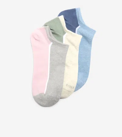 Cole Haan Women's 3-pair Women's Flat Knit Low Cut Socks - Blue In Multi