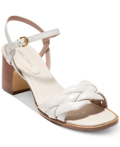 Cole Haan Ambrose Braid Ankle Strap Sandal In White