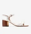 Cole Haan Ambrose Braid Ankle Strap Sandal In White
