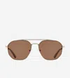 Cole Haan Women's Angular Navigator Sunglasses - Gold In Gold