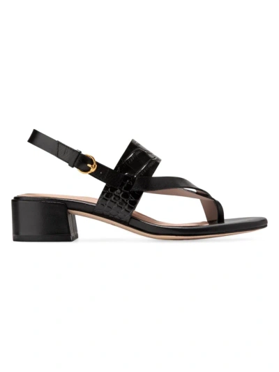 Cole Haan Women's Anica Lux Strappy Block Heel Sandals In Black Leather