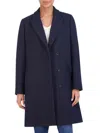 Cole Haan Women's Asymmetric Peak Lapel Coat In Navy