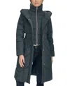 Cole Haan Signature 40in Taffeta Down Coat With Hood In Graphite