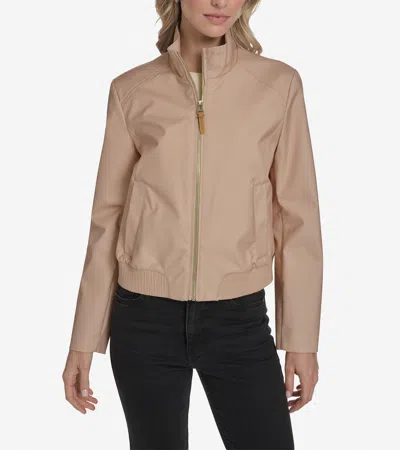 Cole Haan Women's Bomber Style Jacket - Beige Size Xl