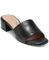 Cole Haan Women's Calli Block Heel Leather Sandals In Black Leather