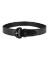 Cole Haan Women's Casual Leather Covered Buckle Belt In Black