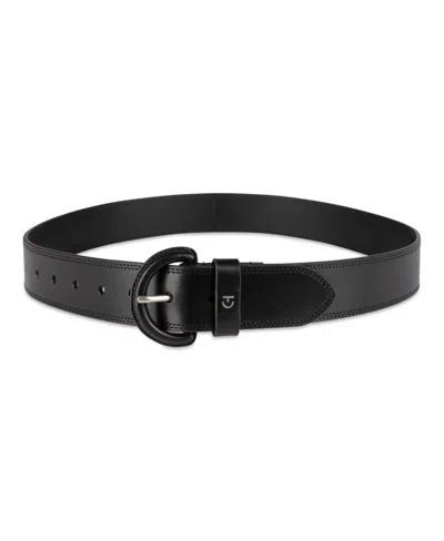 Cole Haan Women's Casual Leather Covered Buckle Belt In Black