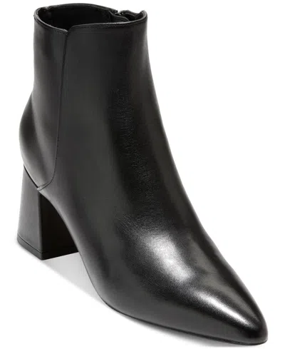 Cole Haan Women's Catlyn Block Booties In Black Leather