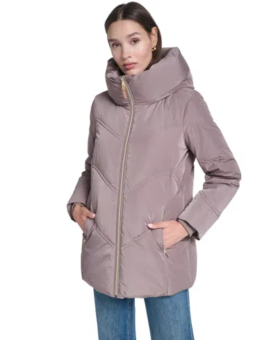 Cole Haan Women's Chevron Quilted Down Puffer Jacket In Cashew