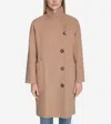 Cole Haan Women's Chevron Wool Coat - Brown Size 2 In Brown