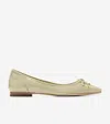 Cole Haan Chlea Pointed Toe Ballet Flat In Green