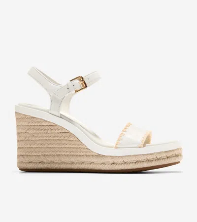 Cole Haan Cloudfeel Asbury Espadrille Wedge Sandals In White