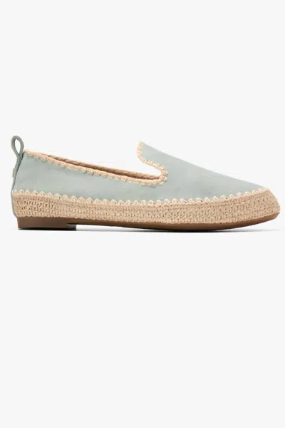 Cole Haan Women's Cloudfeel Asbury Slip On Loafer In Lily Pad Suede/ Raffia In Blue
