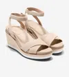 Cole Haan Cloudfeel Espadrille Wedge Sandals In Silver