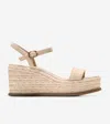 Cole Haan Women's Cloudfeel Keeton Espadrilles Flatforms - Beige Size 9 In Beige