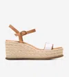 COLE HAAN COLE HAAN WOMEN'S CLOUDFEEL KEETON ESPADRILLES FLATFORMS - WHITE SIZE 9.5