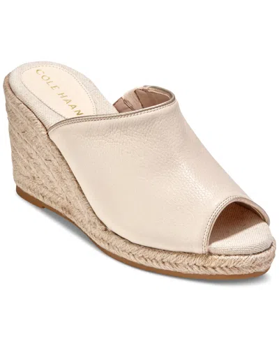 Cole Haan Cloudfeel Southcrest Espadrille Mule In Ivory Leather