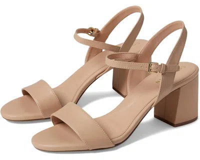 Cole Haan Women's  Josie Sandals Brush Leather Ankle Strap Block Heel Hawk2002 In Neutral