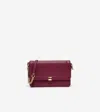Cole Haan Daniella Chain Leather Shoulder Bag In Red