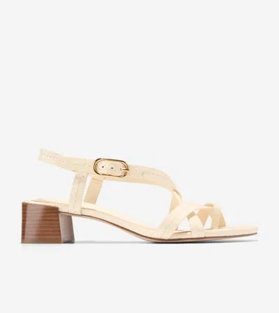 Cole Haan Women's Dillon Block Heel Thong Sandals - Beige Size 7.5 In Neutral