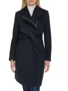 Cole Haan Women's Double Breast Wool Blend Coat In Navy