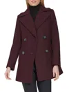 COLE HAAN WOMEN'S DOUBLE BREAST WOOL BLEND PEACOAT