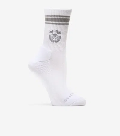 Cole Haan Women's Embroidery Quarter Socks - White Size Small/medium