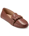 Cole Haan Emmie Knot Drivers In Dark Cuoio Leather