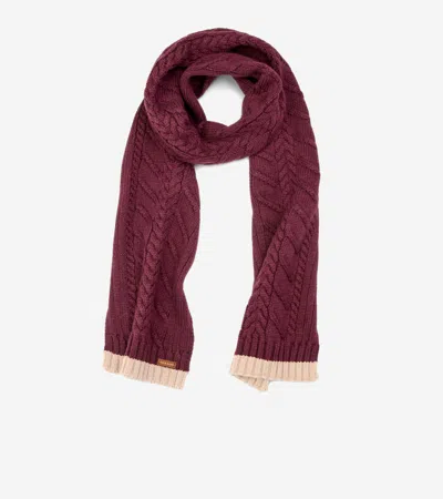 Cole Haan Women's Essential Rib Scarf - Red In Purple