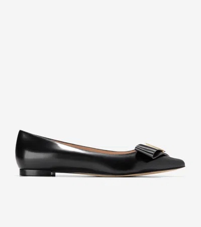 COLE HAAN COLE HAAN WOMEN'S FELICIA BOW BALLETS - BLACK SIZE 9.5