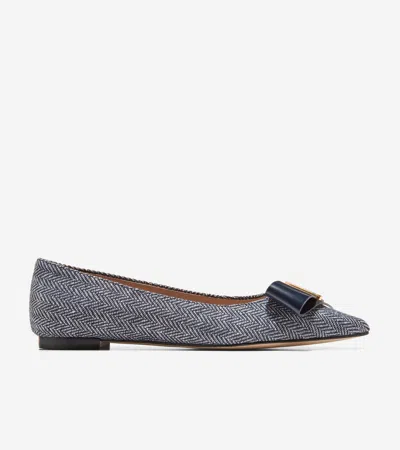 Cole Haan Women's Felicia Bow Ballets - Blue Size 8.5